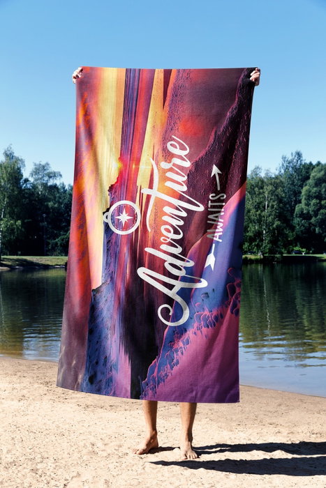Mjölnir 90 Toalla de Playa Multicolor 90 x 150 cm, 70% Poliéster / 30% Poliamida, Secado Rápido